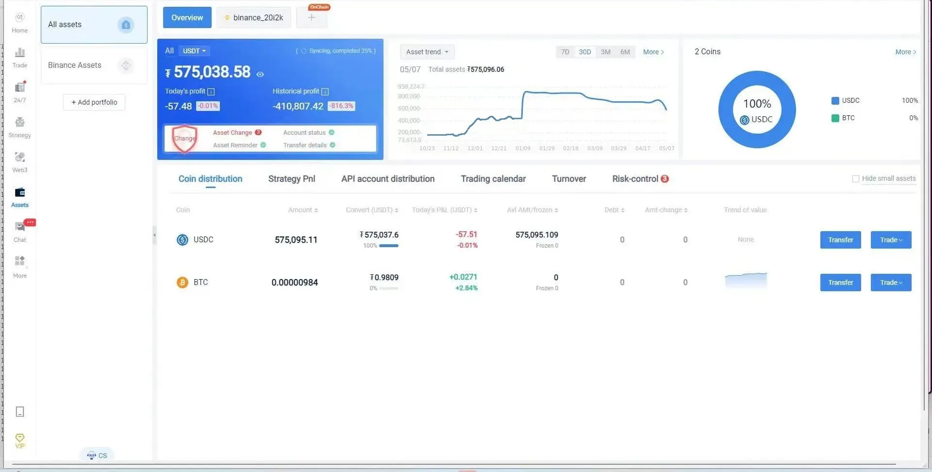 币安 App 资产走势 · 2025-10 → 2026-05